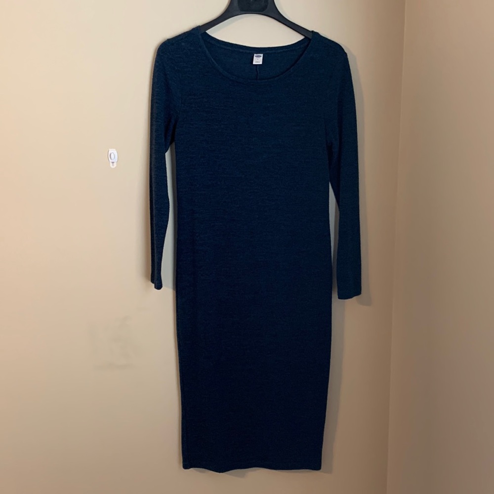 Navy sweater dress